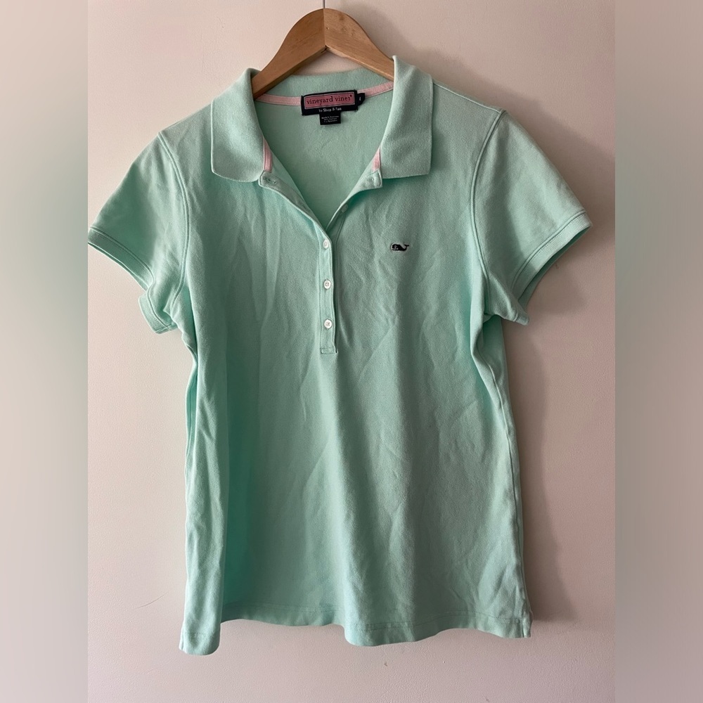 Vineyard Vines‎ Mint Green Fitted Polo Shirt